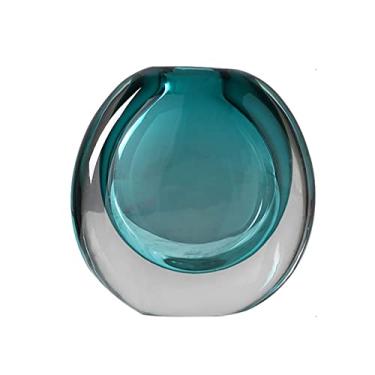 Imagem de Vaso decorativo vaso de vidro moderno feito à mão cristal transparente arranjo vasos casa sala de estar escritório mesa de jantar decoração vaso de flores vaso de flores (cor: B)