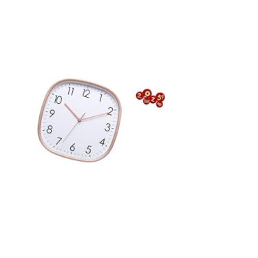 Imagem de Fenteer Relógio de Parede Digital Vintage E Decorações de Leque de Papel para O Ano Novo Chinês para Sala de Jantar, Academia, Fazenda, Celebração Do Festival