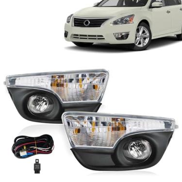 Imagem de AUTOARIUM Par de luz de neblina e montagem de lâmpada de seta de canto adequado para Altima 2013-2015 com motorista de fiação e lado do passageiro