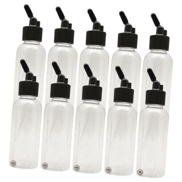 Imagem de Colaxi Conjunto de 10 frascos de tinta para aerógrafo, em polipropileno (PP), com ângulo de 30°, vedação e esferas de aço, 60ml