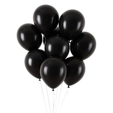 Imagem de Bexigas Metalizadas 10" 25,50,75,100 Unidades Cromadas e Reforçadas Para Festa,Aniversário,Casamento,Painel(75,PRETO)