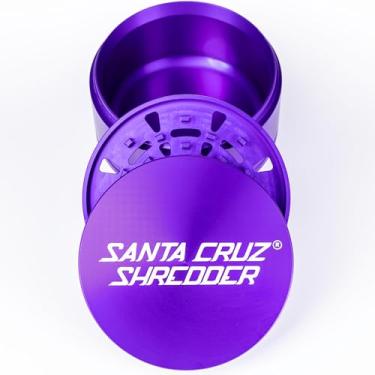 Imagem de Santa Cruz Shredder Moedor de ervas de metal jumbo topo serrilhado para aderência mais forte, 3 peças 10 cm (roxo)