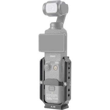 Imagem de Hersmay Moldura protetora de liga de alumínio para DJI Osmo Pocket 3 acessórios de câmera vlogging expansor com trilho NATO e vários suportes de parafuso de 0,6 cm - 20 e suportes adaptadores Arca