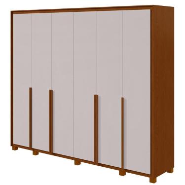 Imagem de Guarda Roupa Casal 6 Portas Imperatore Lopas Frassino e Off White