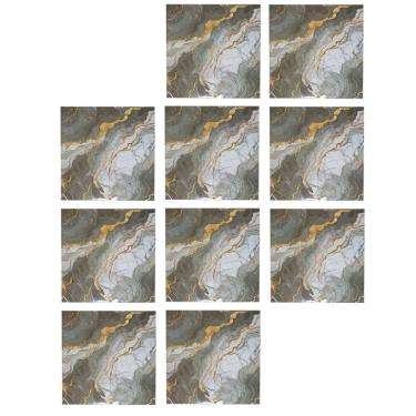 Imagem de Placa Adesiva Marmore 3D Kit 10 uni Casa Quarto Sala Cozinha Obra Reforma Papel de Parede Autocolante Moderno