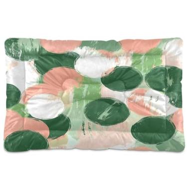 Imagem de Wassud Cama de cachorro com estampa de pontos naturais para cães pequenos, lavável, impermeável, para viagem, para animais de estimação, cama portátil para gatos com fundo antiderrapante para