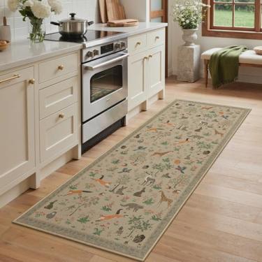 Imagem de BESBLEE Tapete de corredor antiderrapante 60 cm x 15 cm, tapete lavável à máquina, tapete antiderrapante para corredor, para cozinha, lavanderia, quarto, banheiro, cinza-claro