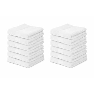 Imagem de Eximious India Conjunto de 12 toalhas de mão 100% algodão (40,6 x 71 cm) sustentável, macio, altamente absorvente, secagem rápida, toalhas de mão de algodão penteado ideal para hotéis, spa, banheiro