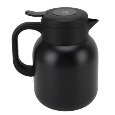 Imagem de ZJchao Bule Térmico de 1500ml, Chaleira de chá Isolada, Bule Isolado a Vácuo Com Display Digital de Temperatura do Infusor Pote de Retenção Quente e Frio para Bebidas de Leite e café (Preta)