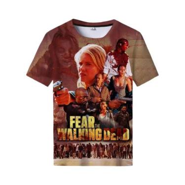 Imagem de Camiseta Oversize 3D the Walking Dead, Estilo Streetwear De Verão, Gol
