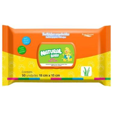 Imagem de Toalhas Umedecidas Natural Baby 50 Unidades Flip Top kits ou Unidade, 