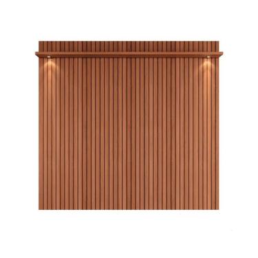 Imagem de Rack Bancada Com Painel Para Tv De Até 70 Rivire 1 Porta Jequitibá Ripado 3d-off White