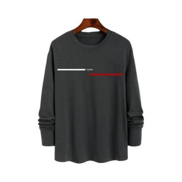 Imagem de Camiseta Masculina plus Size De Algodão, Ajuste Solto, Casual, Esporti