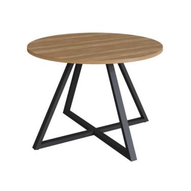 Imagem de Mesa Reunião Redonda com 4 Lugares 110cm Home Office Concept Móvel na 