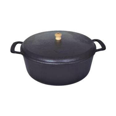 Imagem de Caçarola Alça Fixa E Tampa De Ferro Fundido 34cm
