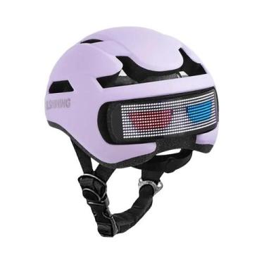 Imagem de Capacete De Bicicleta Com Display LED E Controle Por APP, Luz Traseira