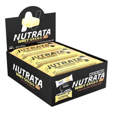 Imagem de Barrinha De Proteína Whey Grego Bar Caixa C/12 - Nutrata, Mousse de Ma