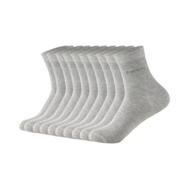 Imagem de Meias Pretas De Bambu Para Homens, 5 Pares, Alta Qualidade, Absorvente