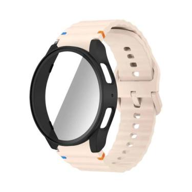 Imagem de Pulseira De Silicone Para Relógio Samsung 40mm 44mm Com Protetor De Te