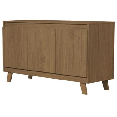 Imagem de Buffet Bela 3 Portas Balcão Moderno Pé Madeira Maciça Sala Cozinha Can