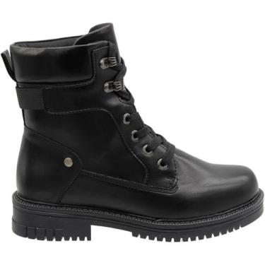 Imagem de Bota Coturno Cano Médio Mooncity Tratorada Feminina, Preto, 36