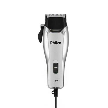 Imagem de Cortador de Cabelos Philco PCR04 com 9 Acessórios 18W Cromado / Preto,