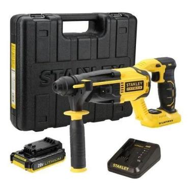 Imagem de Martelete perfurador rompedor 20v brusheles stanley sbr20d1k, Bivolt