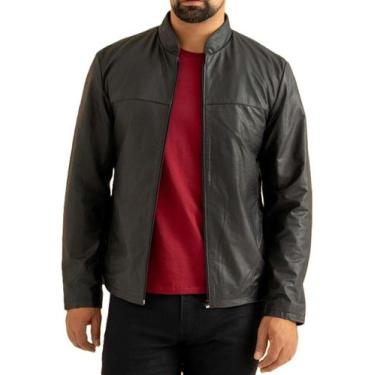 Imagem de Jaqueta de couro legítimo masculina tradicional 125a/127a - Javali Cou