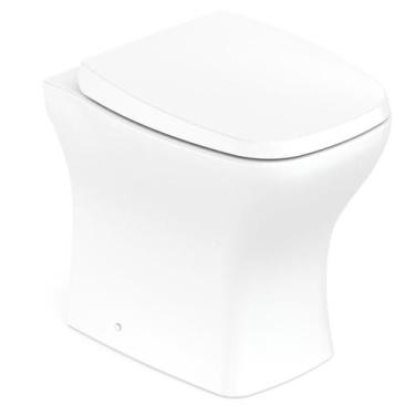 Imagem de Kit Vaso Sanitário Rimless com Assento PP Softclose Vip Celite Branco/