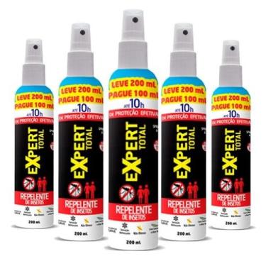 Imagem de Kit 5 Repelentes De Insetos Expert Total 10h Spray Nutriex 200ml