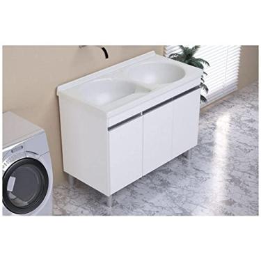 Imagem de Armario Kit Lavanderia Amelia 110 X 55cm Gelo Rorato