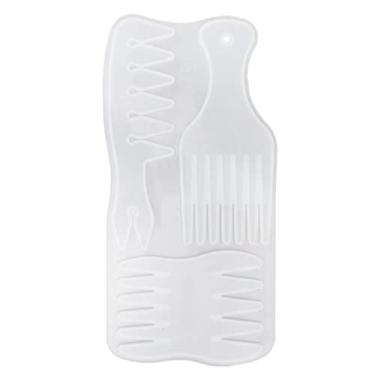 Imagem de Moldes de resina de pente, molde de silicone anti-deformação para artesanato para presentes