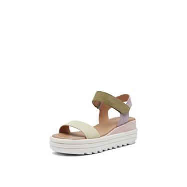 Imagem de SOREL Sand lias Femininas Cameron Flatform, Amarelo tranquilo, giz, 10