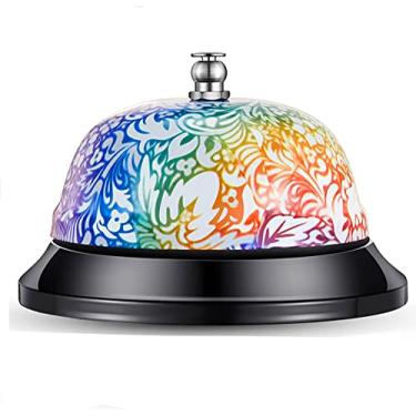 Imagem de Sinos de mesa para mesa, sinos de aço para mesa de jantar, sinos de serviço para recepção, balcão, hotéis, restaurantes, lojas, sala de aula, atenção, treinamento de animais de estimação (1 pacote)
