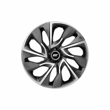 Imagem de Calota Aro 14 DS4 Sport Cup Esportiva Universal - Elitte Grafite Prata