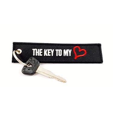 Imagem de WSRYFDC Cg Keytags - Unique Key Chains for Motorcycles, Scooters, Cars, Gifts, and More (The Key to My Heart)