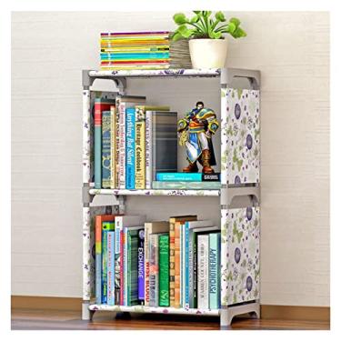 Imagem de KIZQYN Estante de livros armazenamento de móveis para casa estante de chão estante prateleiras simples livros de fotos estante pequena (cor: A)