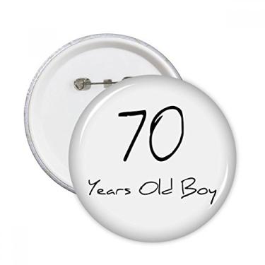 Imagem de 70 anos de idade do menino de 70 anos, broches, decoração de roupas, presente, 5 peças