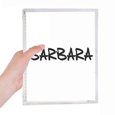 Imagem de Caderno de anotações especiais com nome inglês BARBARBARA, folhas soltas, diário recarregável, papelaria