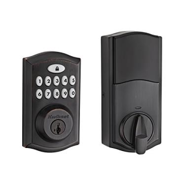 Imagem de Kwikset 99130-003 SmartCode 913 Teclado eletrônico de entrada sem chave sem conexão fechadura fechadura com segurança SmartKey, bronze veneziano tradicional