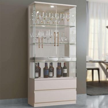 Imagem de Cristaleira Lisboa 2 Portas 2 Gavetas Off White - Mavaular