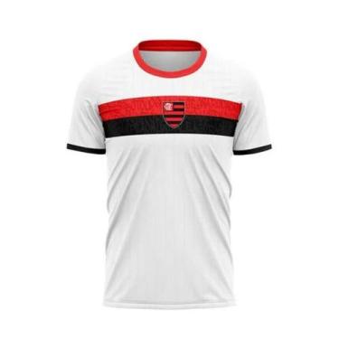 Imagem de Camiseta Flamengo Branca Masculina Torcedor Braziline