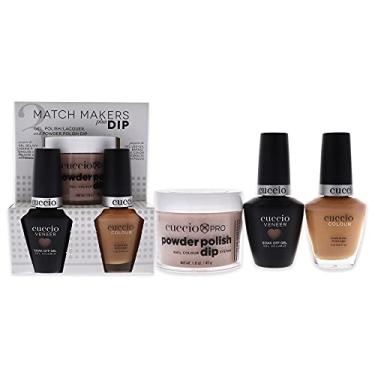 Imagem de Match Makers Plus Dip – I Endure by Cuccio para mulheres – 3 peças de sistema de polimento em pó profissional de 45 g, gel de imersão de 12,5 g, esmalte colorido de 12,2 g