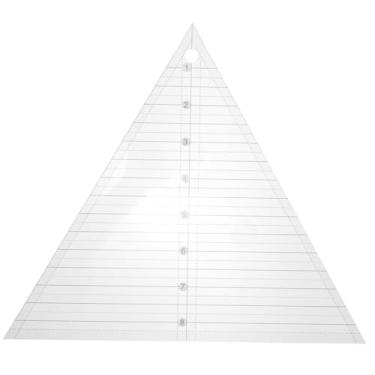 Imagem de COHEALI Modelo De Régua Triangular Régua De Retalhos Faça Você Mesmo Régua Portátil Para Costura Modelo De Régua Para Quilting Régua De Quilting Acrílico Triângulo Suprimentos