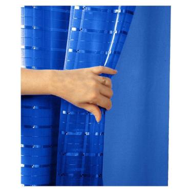 Imagem de Cortina Blackout Pvc Voil Xadrez 2,80M X 2,50M - Azul Royal