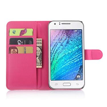 Imagem de Manyip Capa para Samsung Galaxy J7 (2016), capa de telemóvel em couro, protetor de ecrã de Slim Case estilo carteira com ranhuras para cartões, suporte dobrável, fecho magnético (JFC8-14)