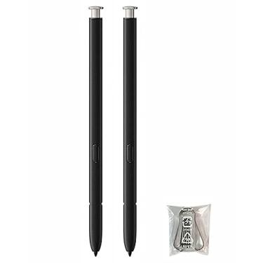 Imagem de 2 canetas de substituição para Galaxy S23 Ultra S para Samsung Galaxy S23 Ultra, todas as versões, caneta stylus de toque (sem Bluetooth) + pontas (creme)