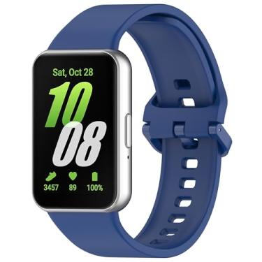 Imagem de Pulseira de relógio compatível com Samsung Galaxy Fit 3, de comprimento ajustável, pulseira de silicone macio, acessório de substituição para Samsung Galaxy Fit 3 para mulheres e homens
