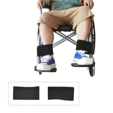 Imagem de ELLENTAE Suporte de alça de perna para cadeira de rodas restrições de segurança cinto de segurança alças de descanso de pé para idosos demência paralisia evita deslizamento separador acessórios tiras,