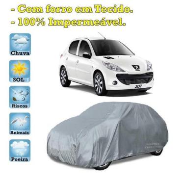 Imagem de Capa com forro cobrir carro Peugeot 207 Hatch 100% Impermeável Proteçã